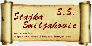 Stajka Smiljaković vizit kartica
